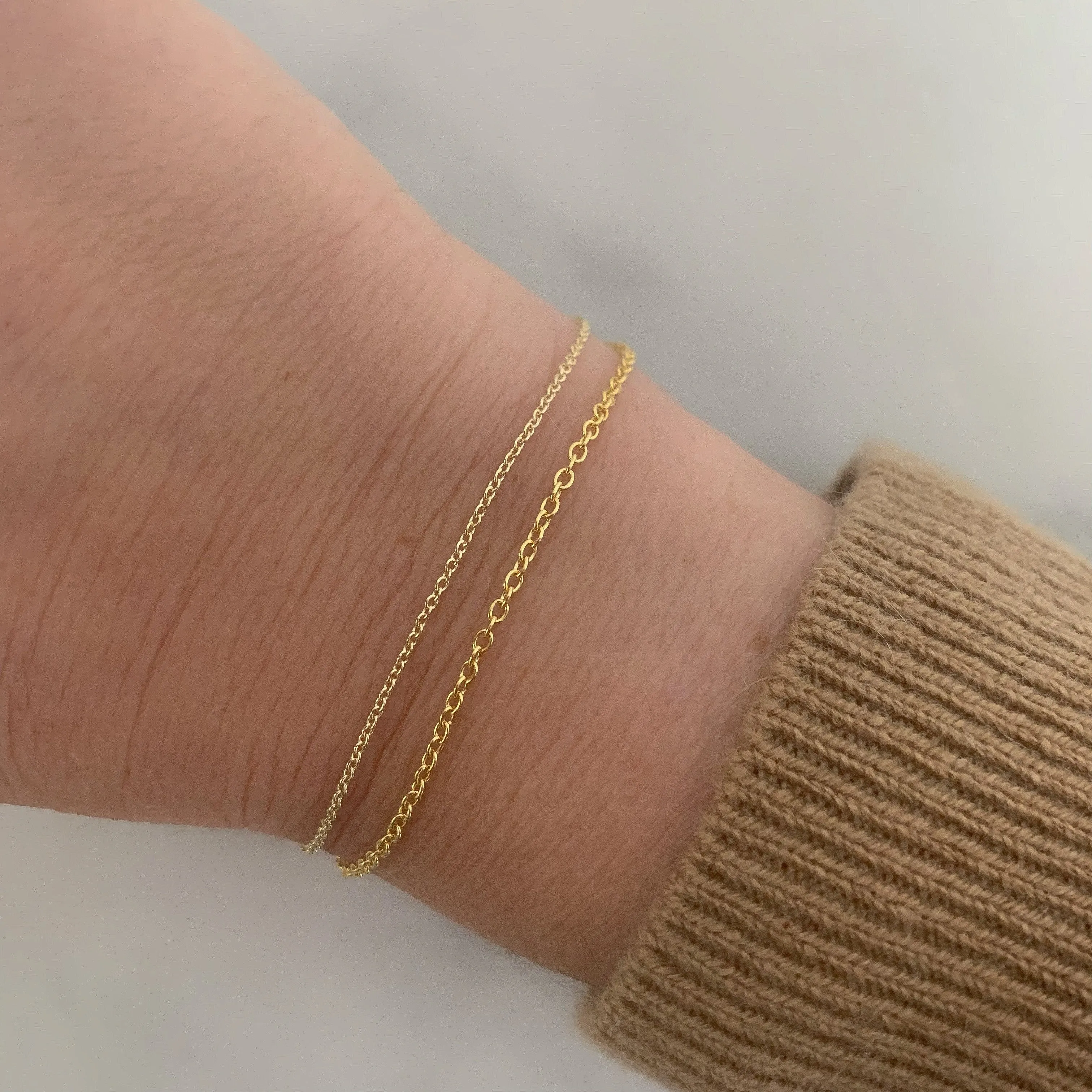 10K Gold One Diamond Initial Bracelet