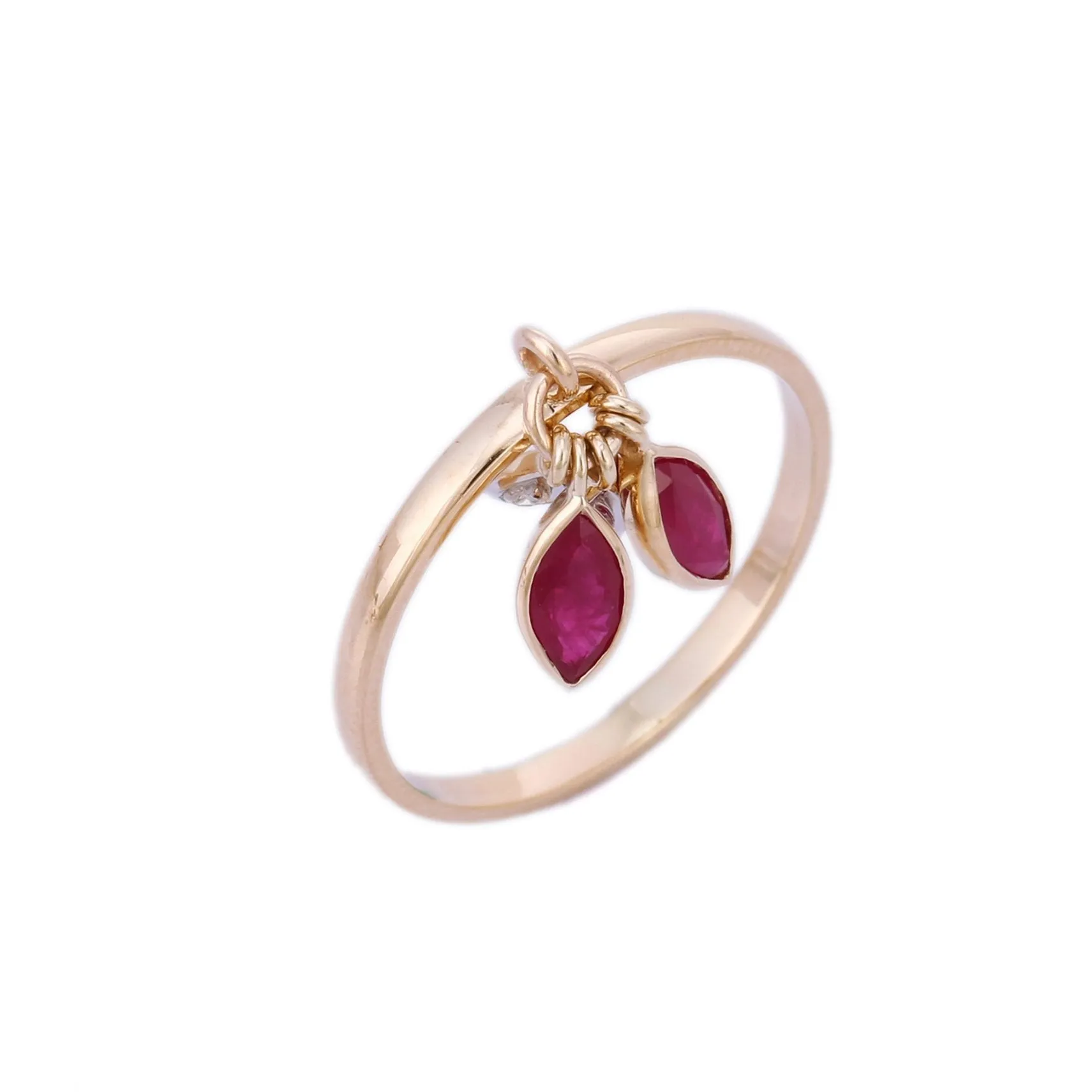 14K Yellow Gold Ruby Ring