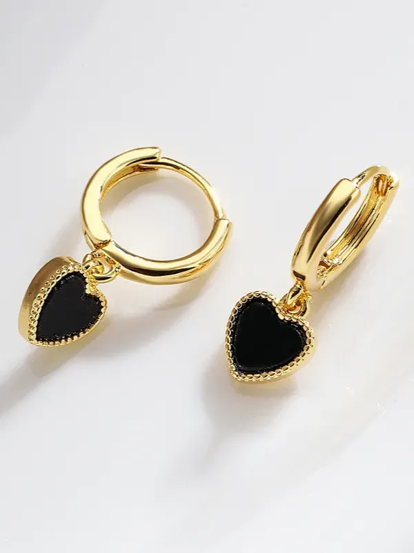 27 Hoop Heart Earrings