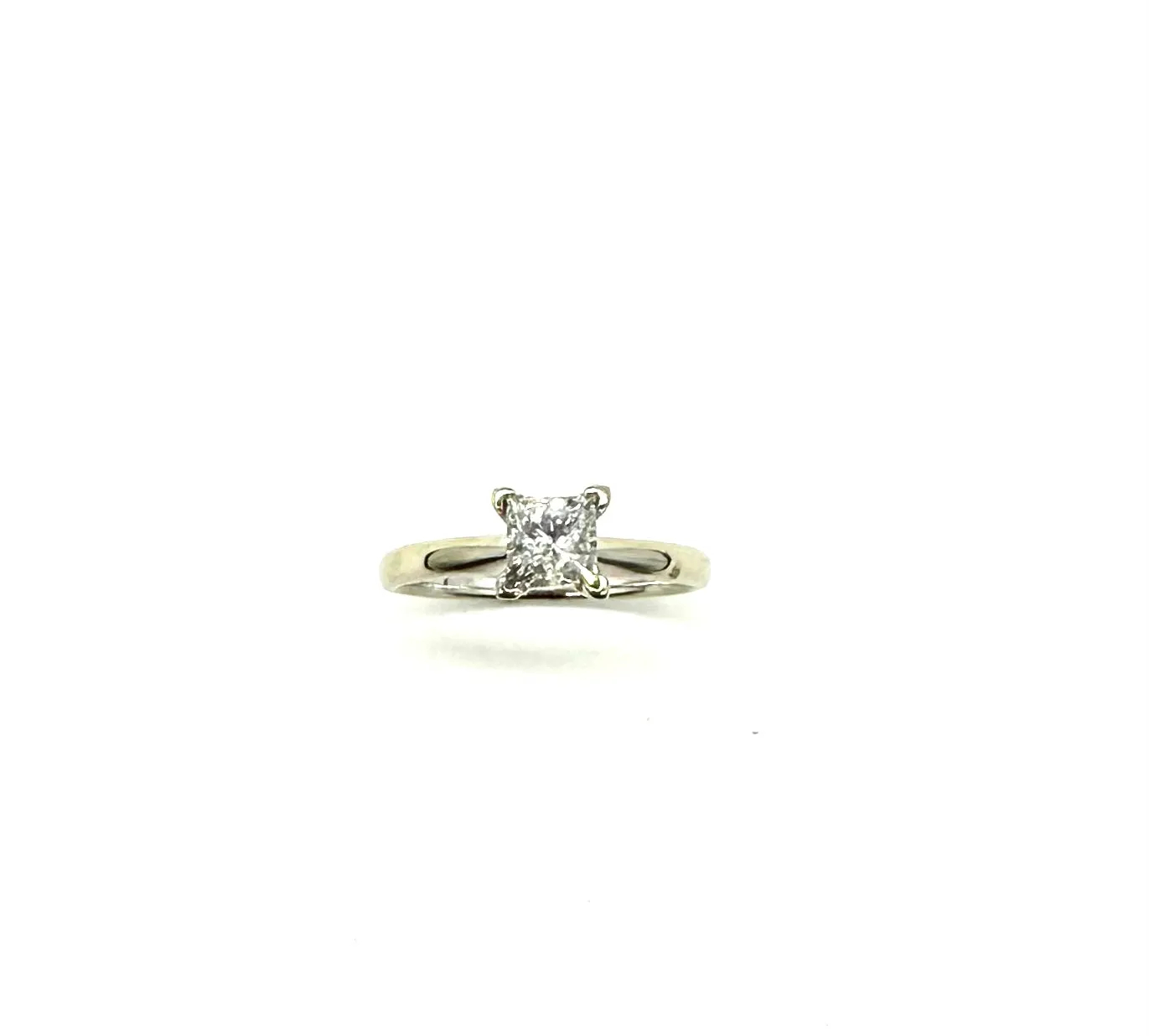 60 Ptw Square Diamond Solitare Ring