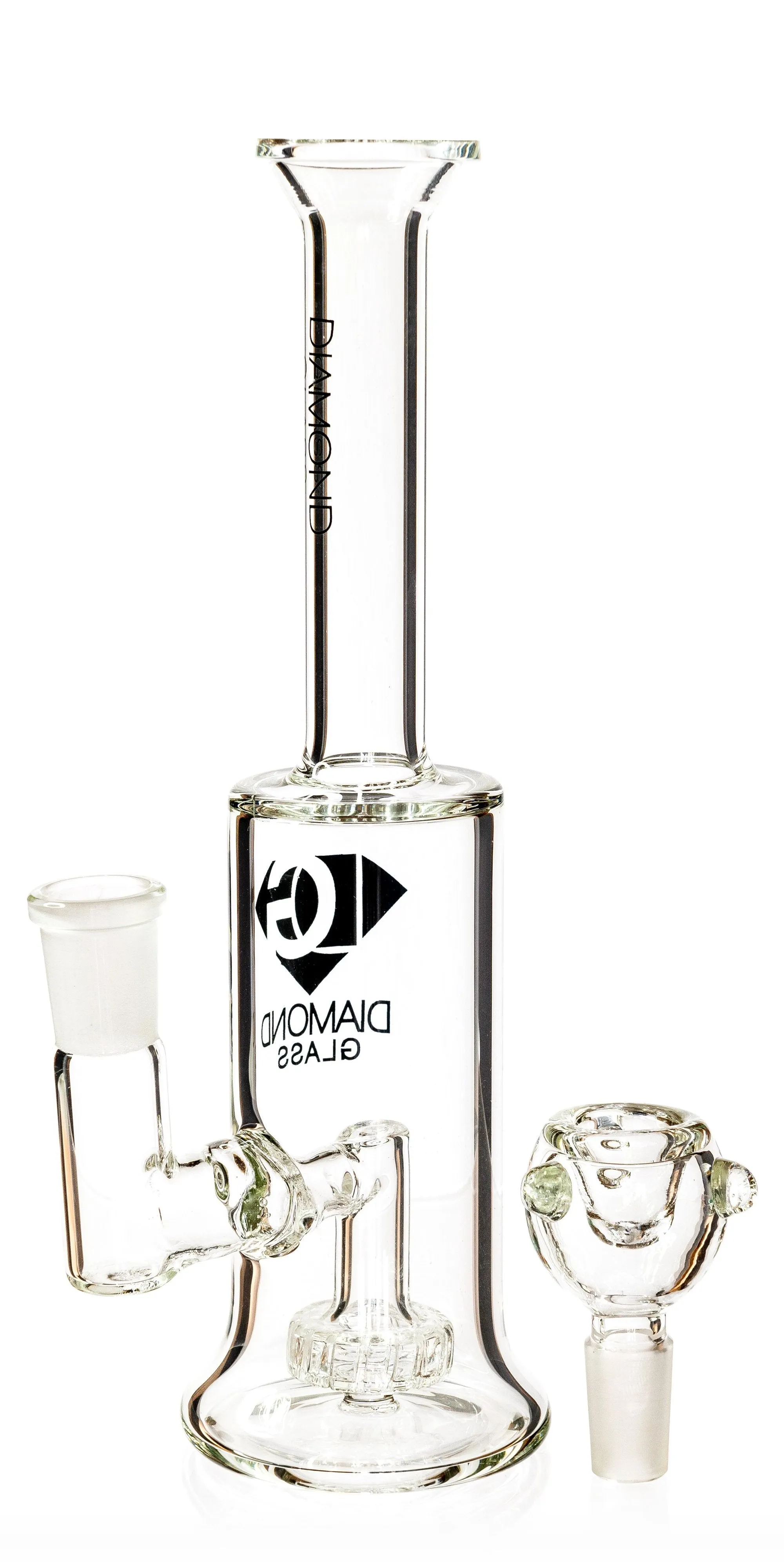 9 Compact Rig w/ Showerhead Perc, by Diamond Glass (free banger included)