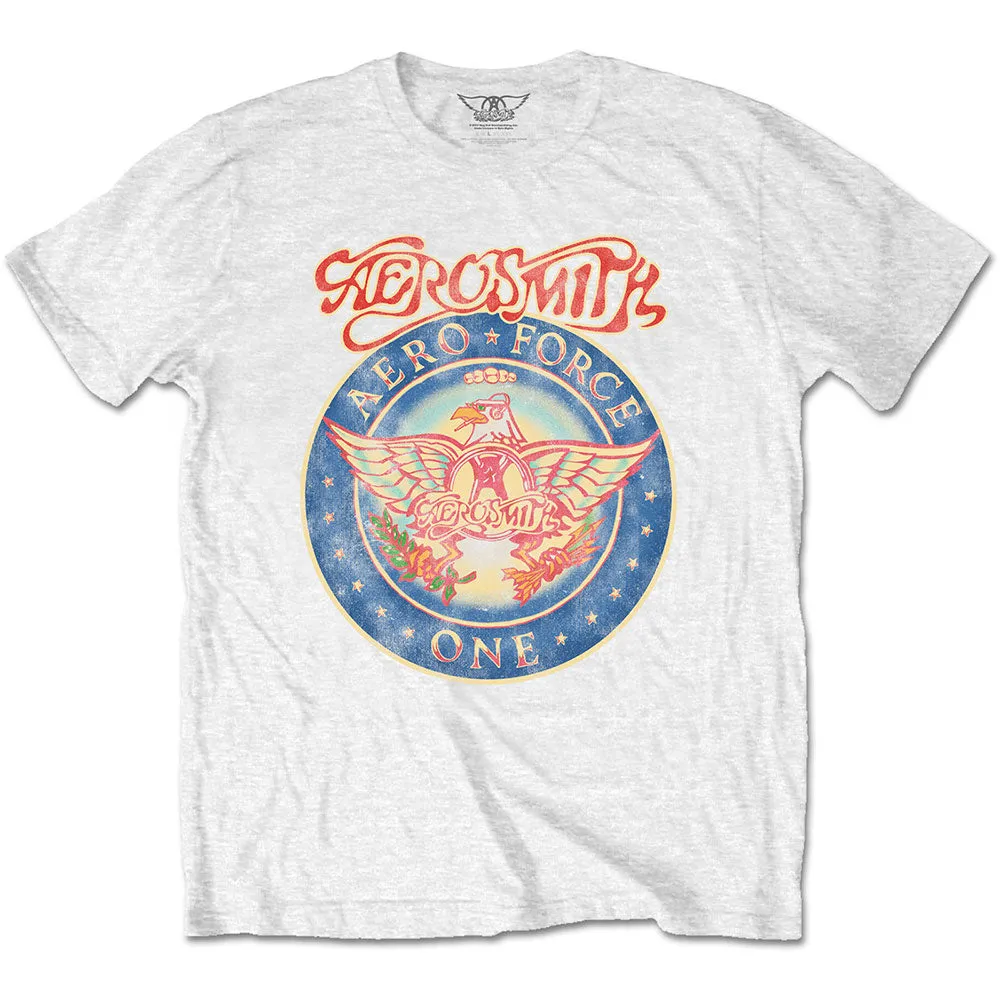 Aerosmith Aero Force on White Shirt