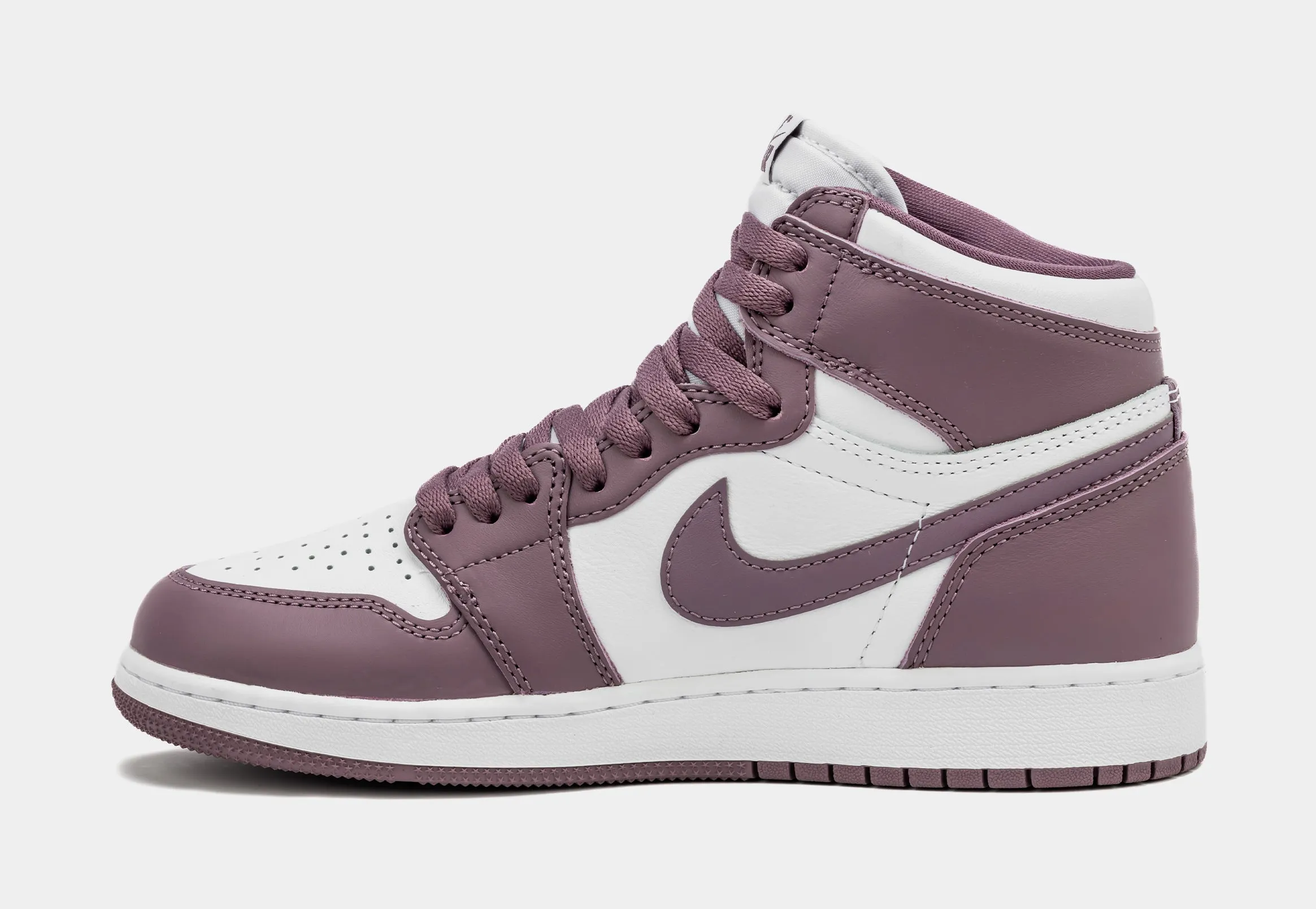 Air Jordan 1 Retro High OG Sky J Mauve Grade School Lifestyle Shoes (White/Sky J Mauve) Free Shipping