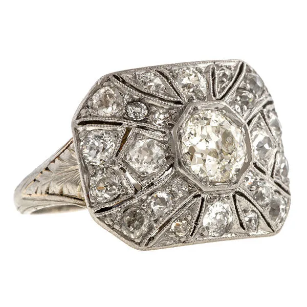 Art Deco Diamond Dinner Ring