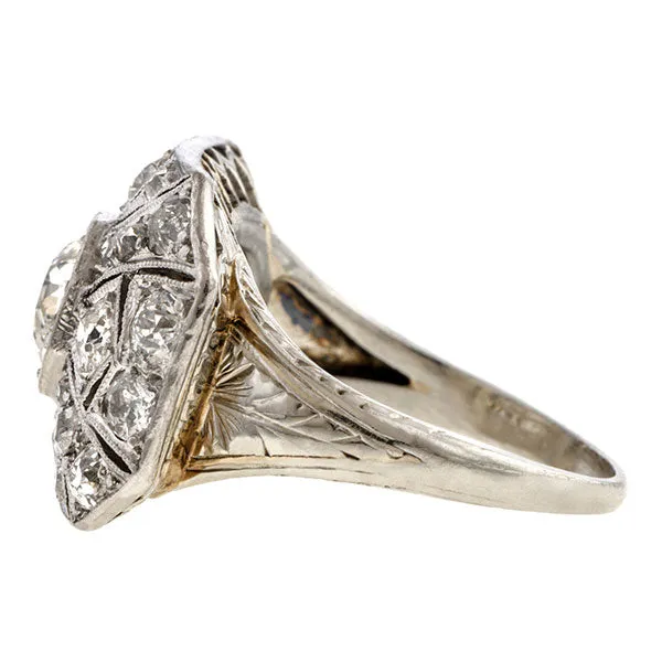 Art Deco Diamond Dinner Ring