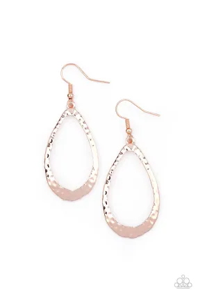 BEVEL-headed Brilliance - Rose Gold Earring