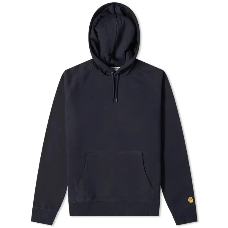 Carhartt Hooded Chase sweat - Navy/Gold