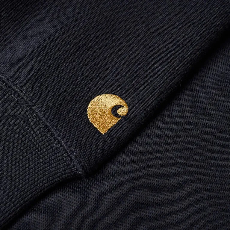 Carhartt Hooded Chase sweat - Navy/Gold