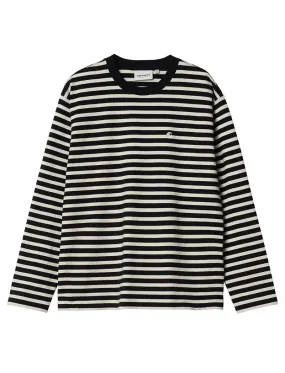 Carhartt L/S T-Shirt Seidler Stripe Black / White