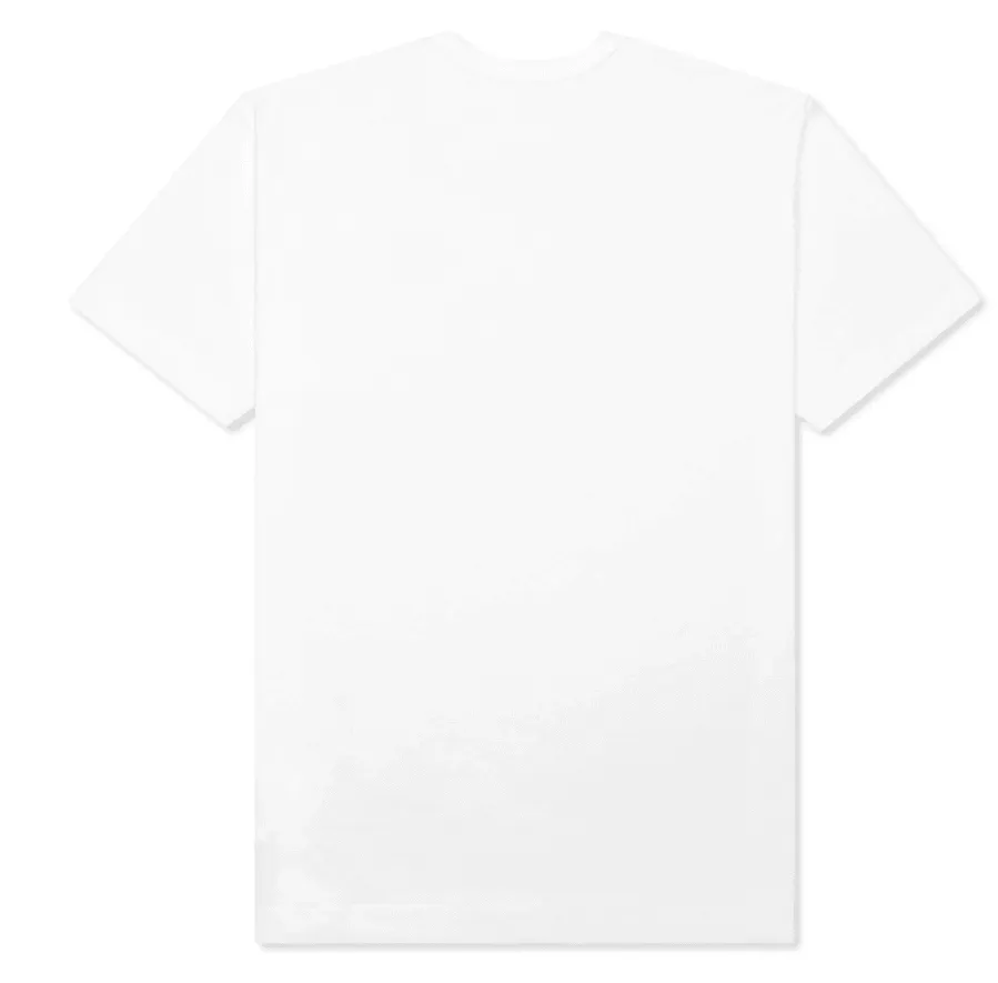 CDG Play Red Printing Short Sleeve White