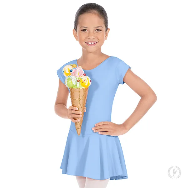 Child Bow Back Cap Sleeve Dance Dress