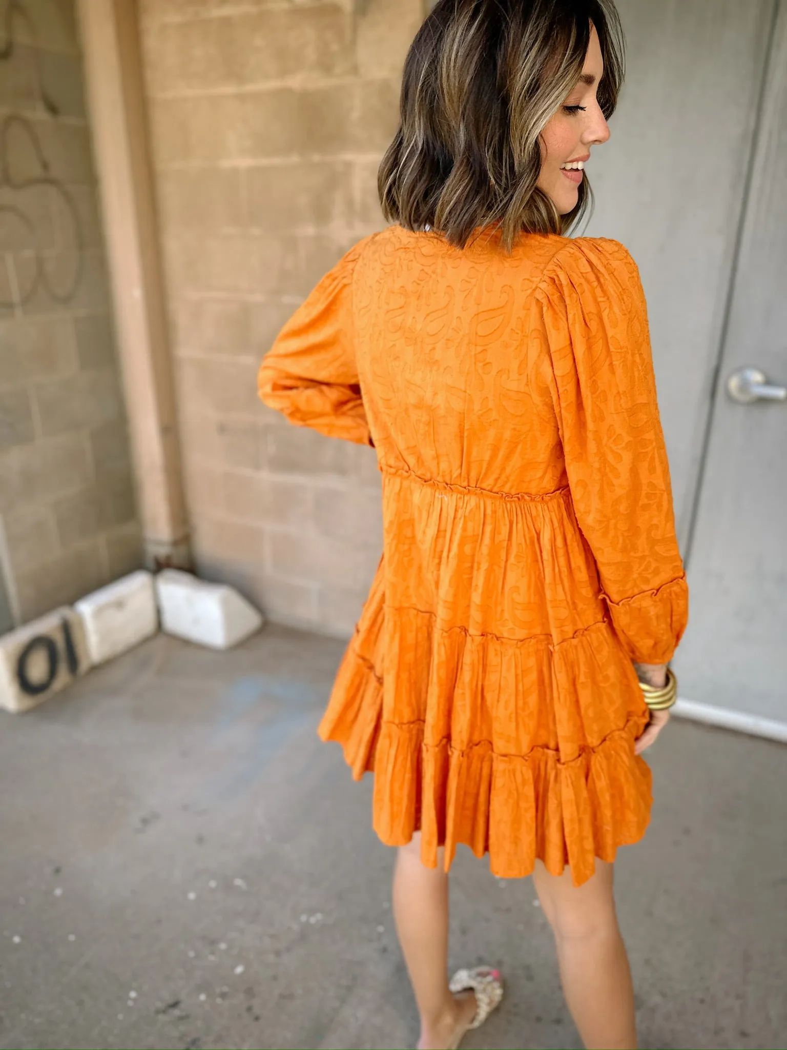 Cleobella Blythe Mini Dress | Bright Orange