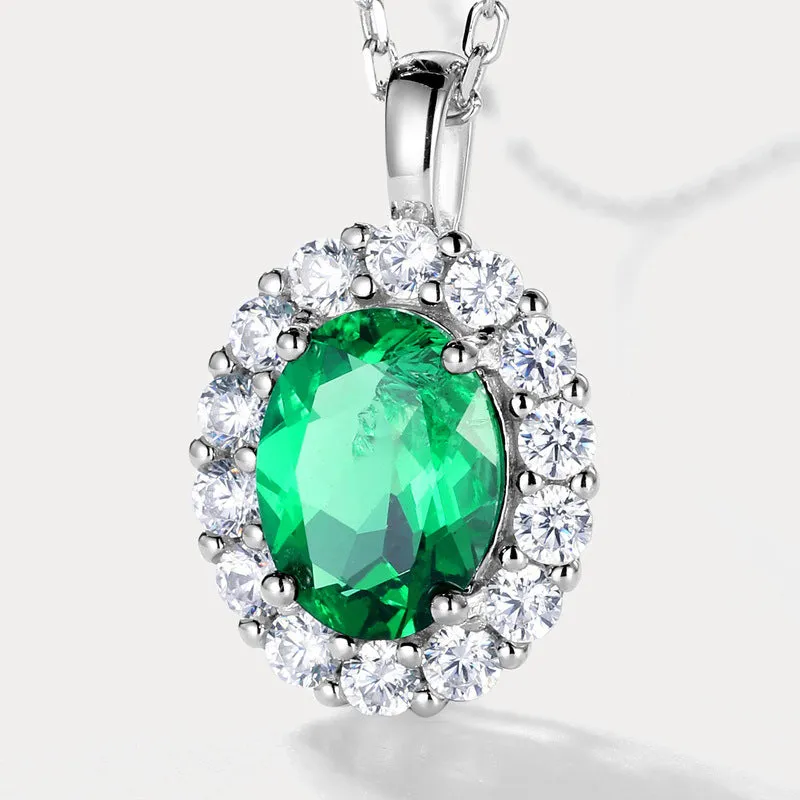 Emerald Diamond Necklace