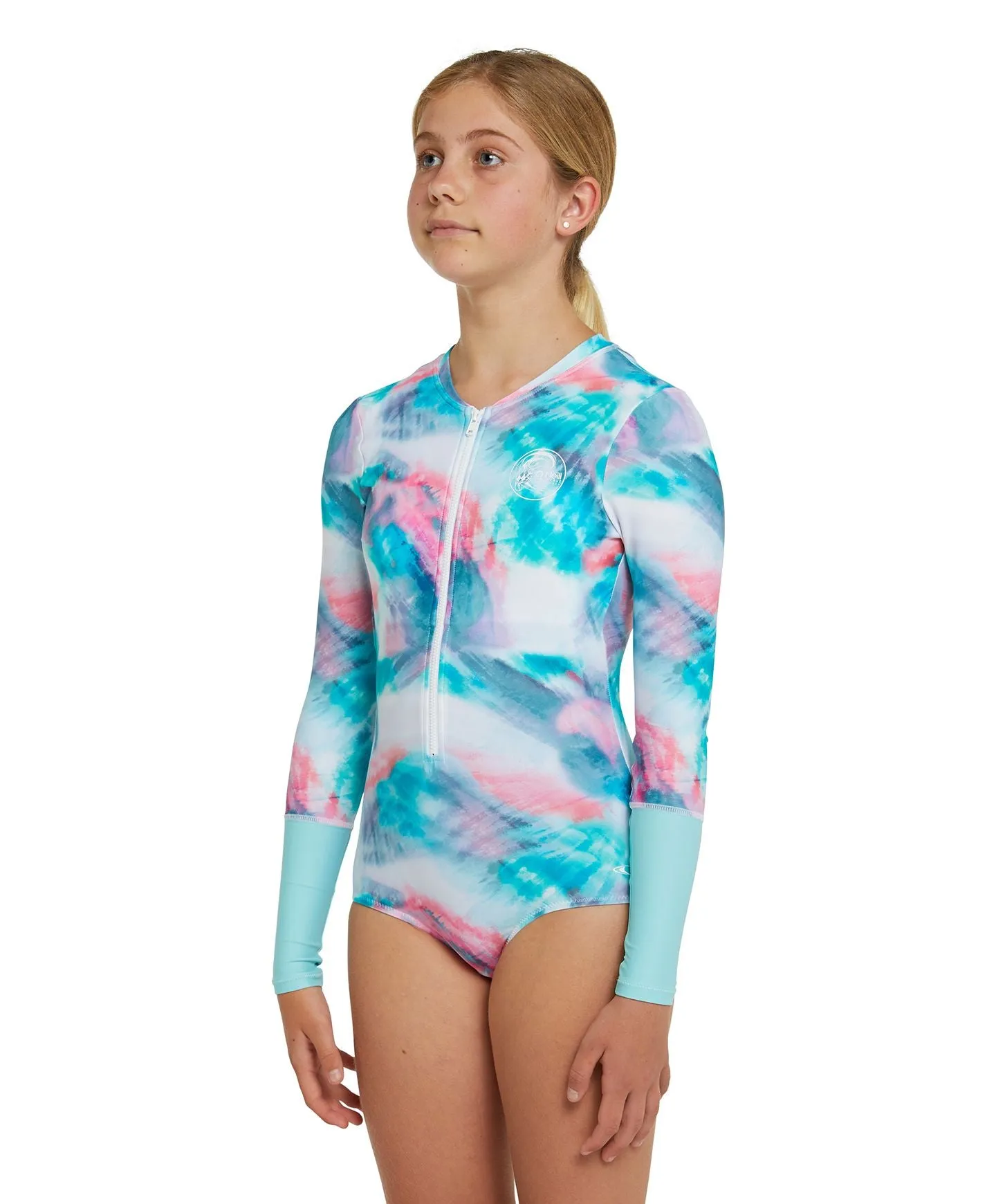 Girl's Bahia Long Sleeve FZ Surfsuit - Wavedye