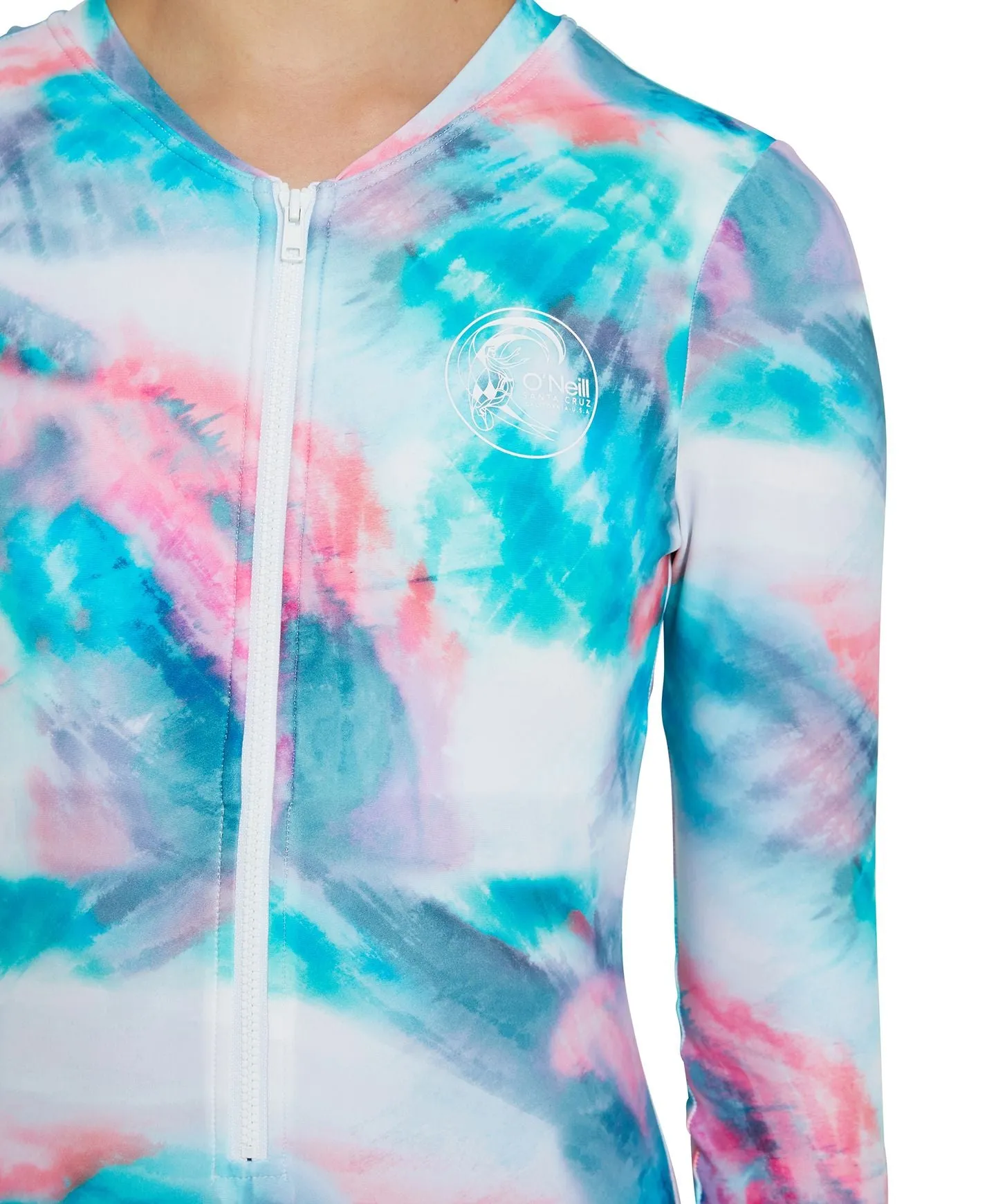 Girl's Bahia Long Sleeve FZ Surfsuit - Wavedye