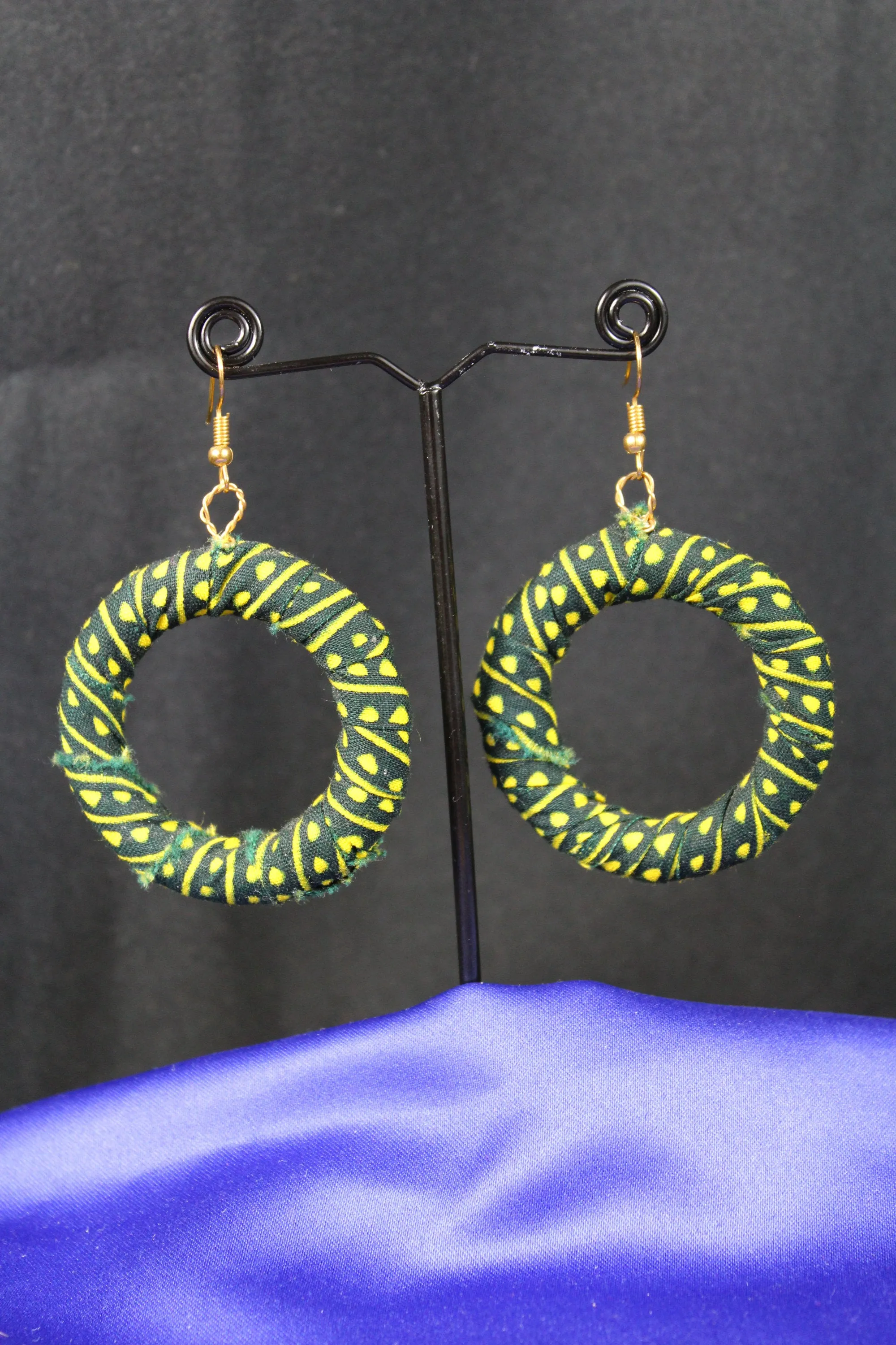 Gorgeous Green African Hoops