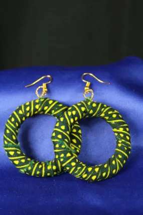 Gorgeous Green African Hoops