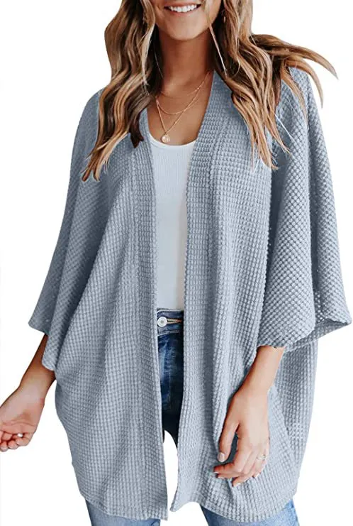 Haute Edition Women's Cocoon Lightweight Kimono Sleeve Sweater Cardigan