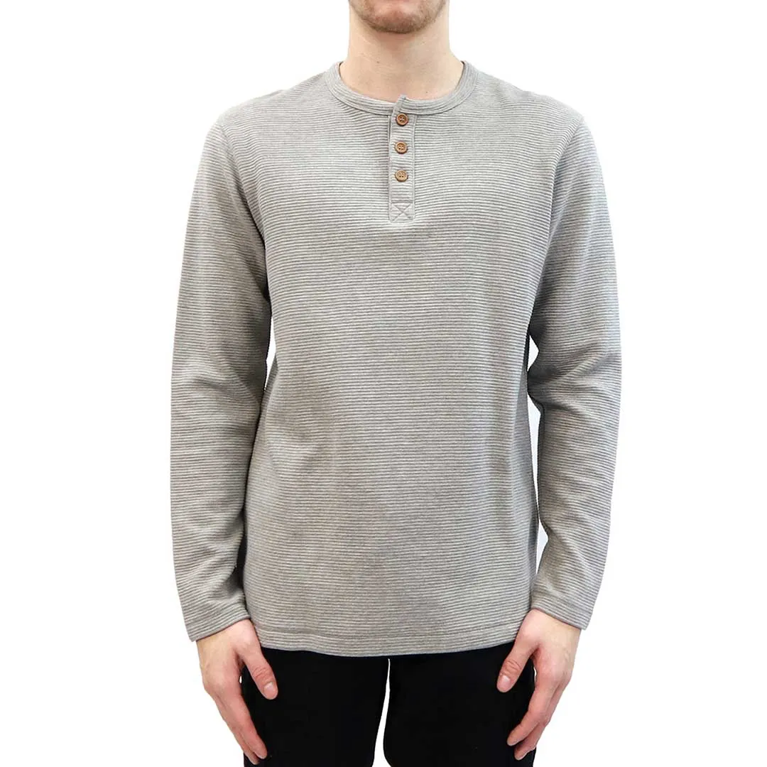 Hedge Men's Ribbed Knit Henley T-Shirt