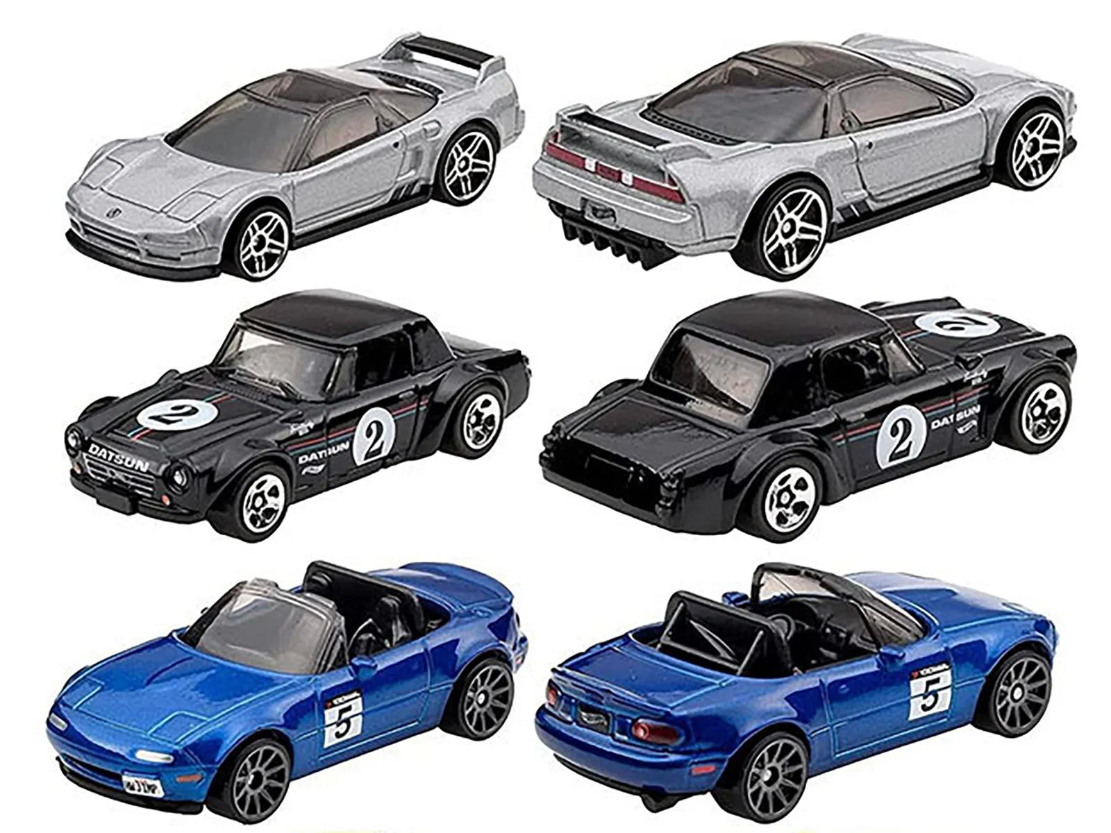 JDM Assortment 5 piece Set Diecast Model Cars by Hot Wheels