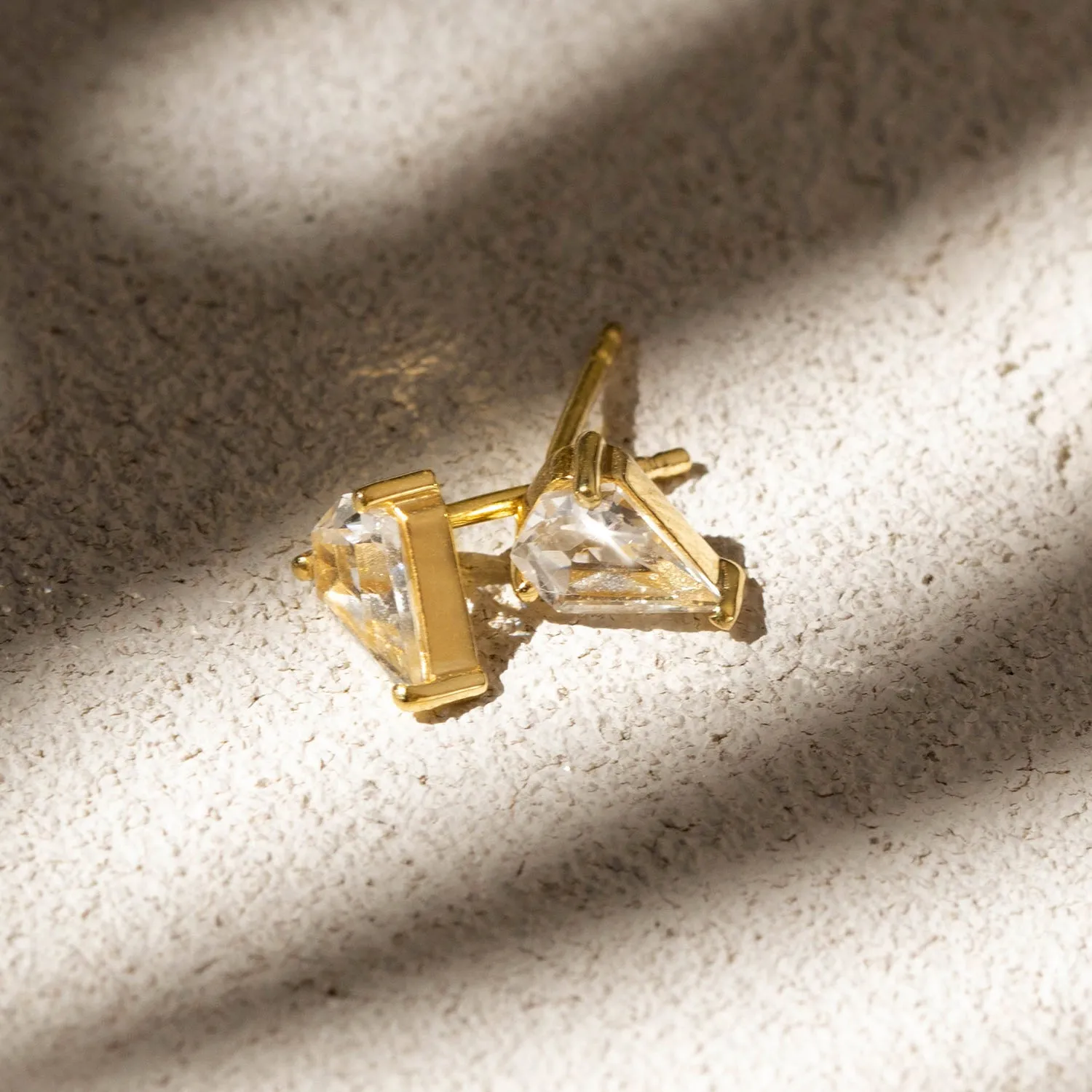 Kite Studs | White Topaz