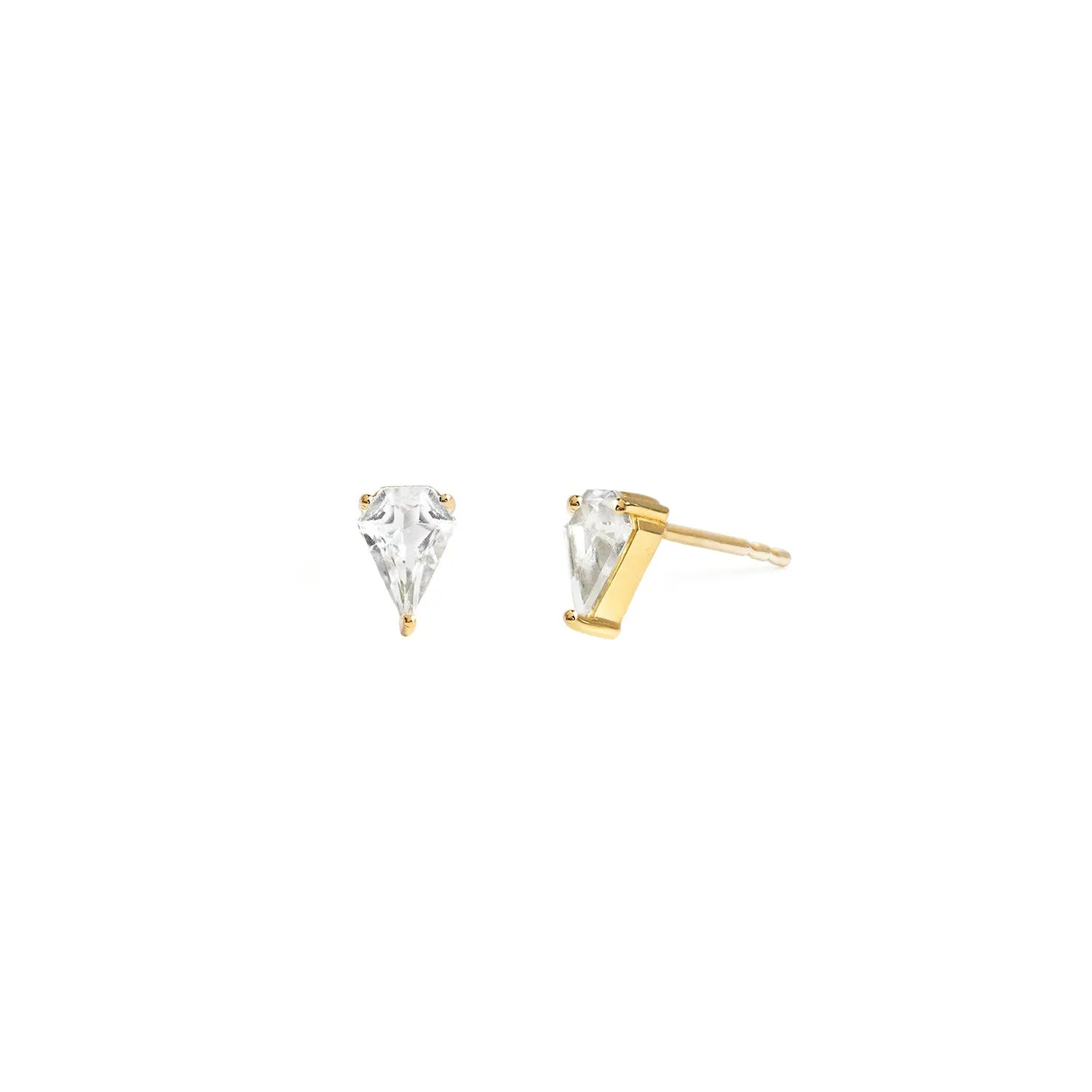 Kite Studs | White Topaz