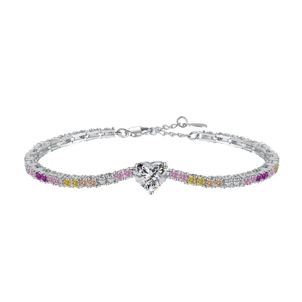 Love Rainbow Zirconia Tennis Bracelet