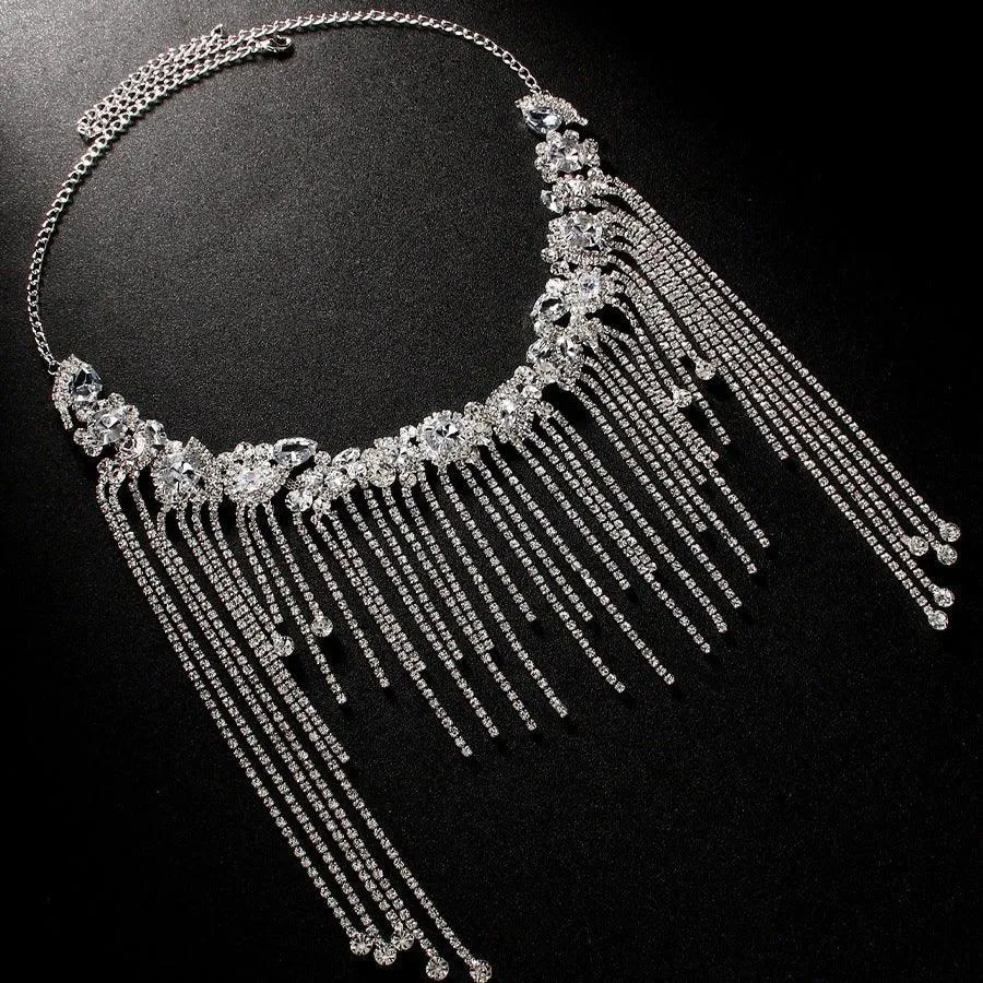 MAC152 Rhinestone Fringe Diamond Hair Accessories