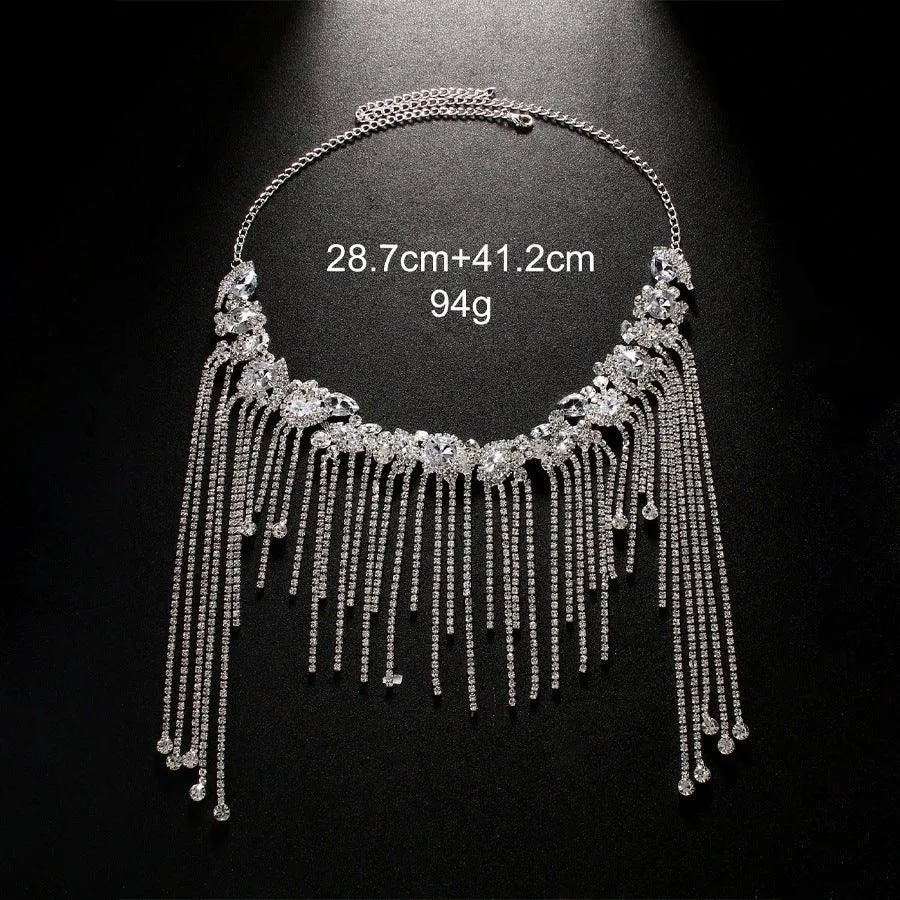 MAC152 Rhinestone Fringe Diamond Hair Accessories