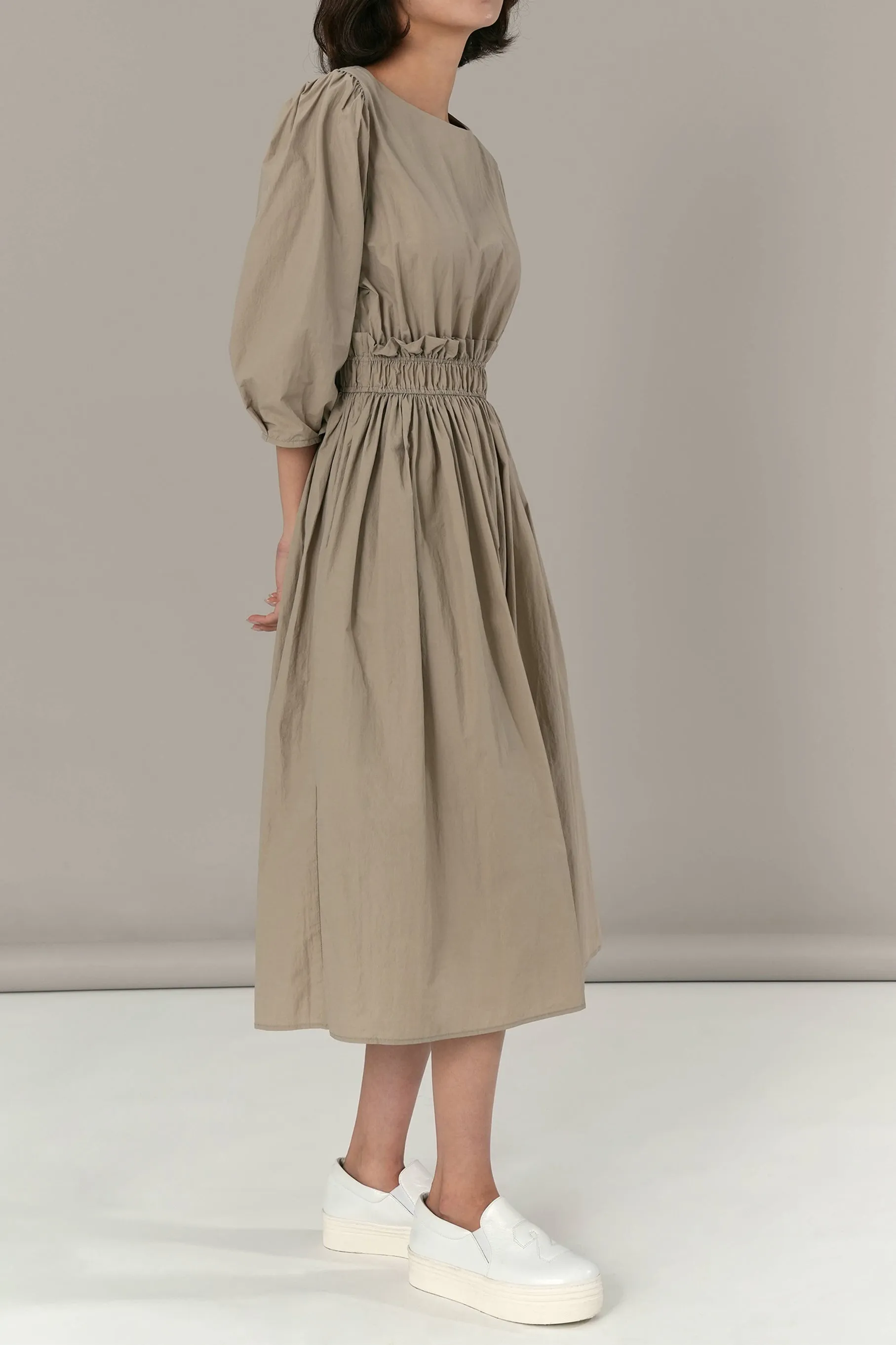 Mandy Midi Dress, Beige