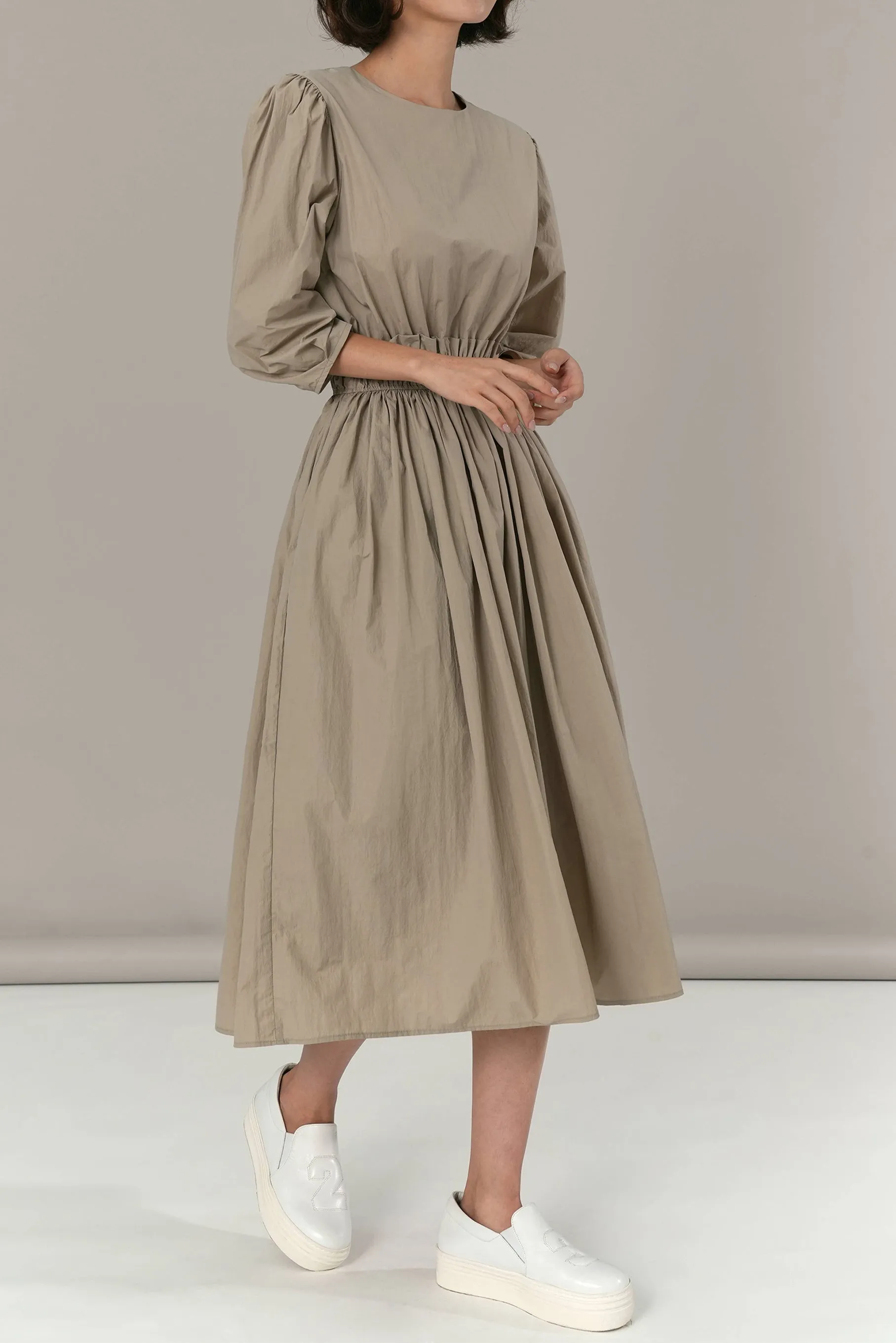 Mandy Midi Dress, Beige