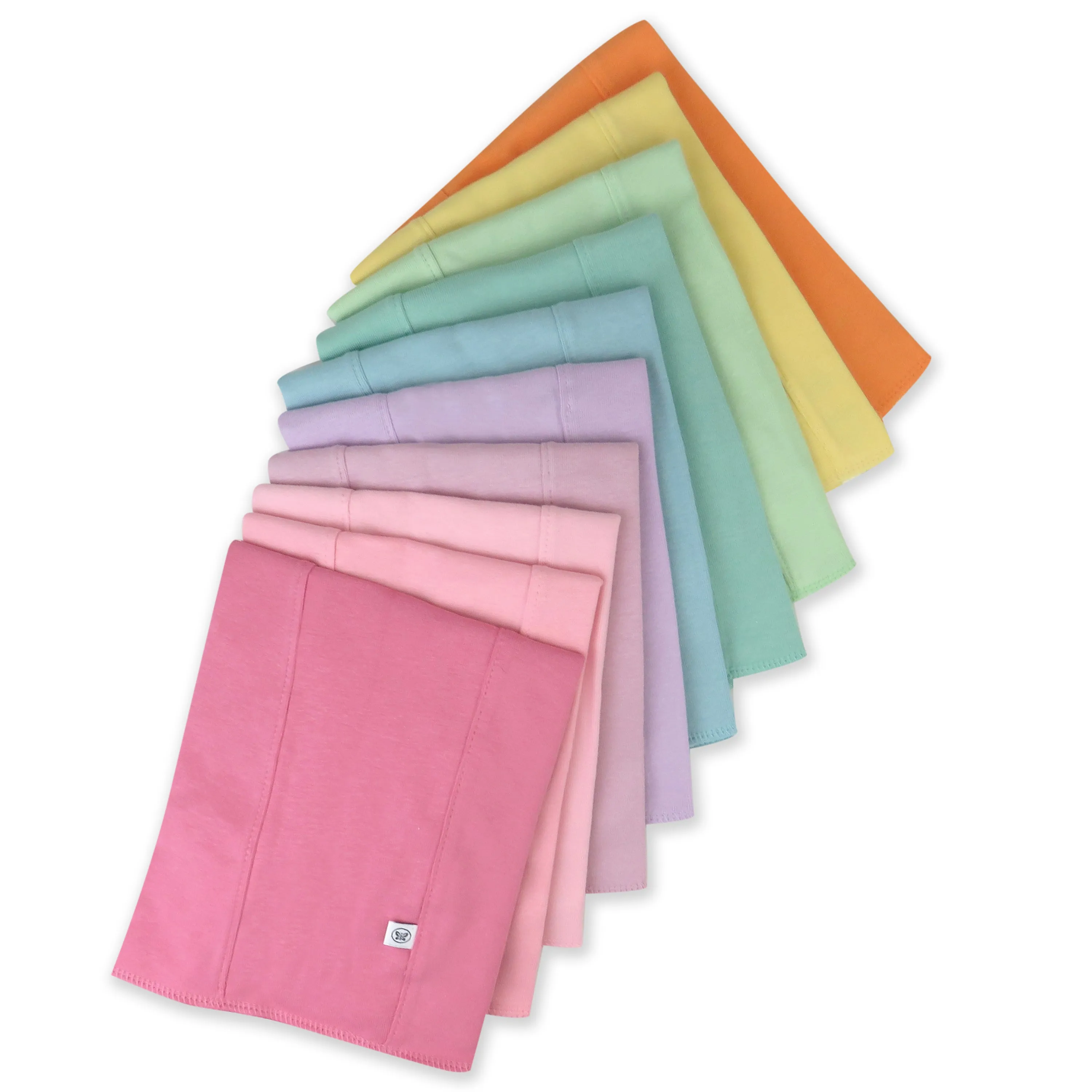 Multipack Organic Cotton Knit Tri-fold Burp Cloths