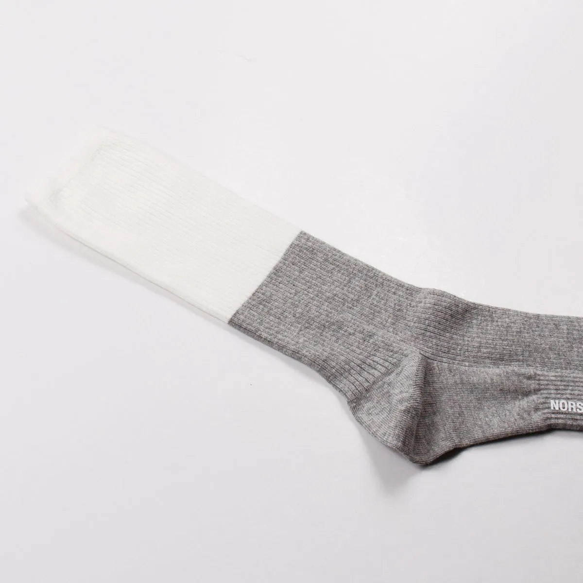 Norse Projects - Bjarki Colour Block Socks - Ecru