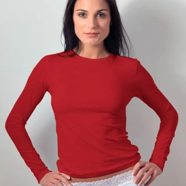 Plus Size Long Sleeve Crew Neck (Discontinued Sizes))-FINAL SALE