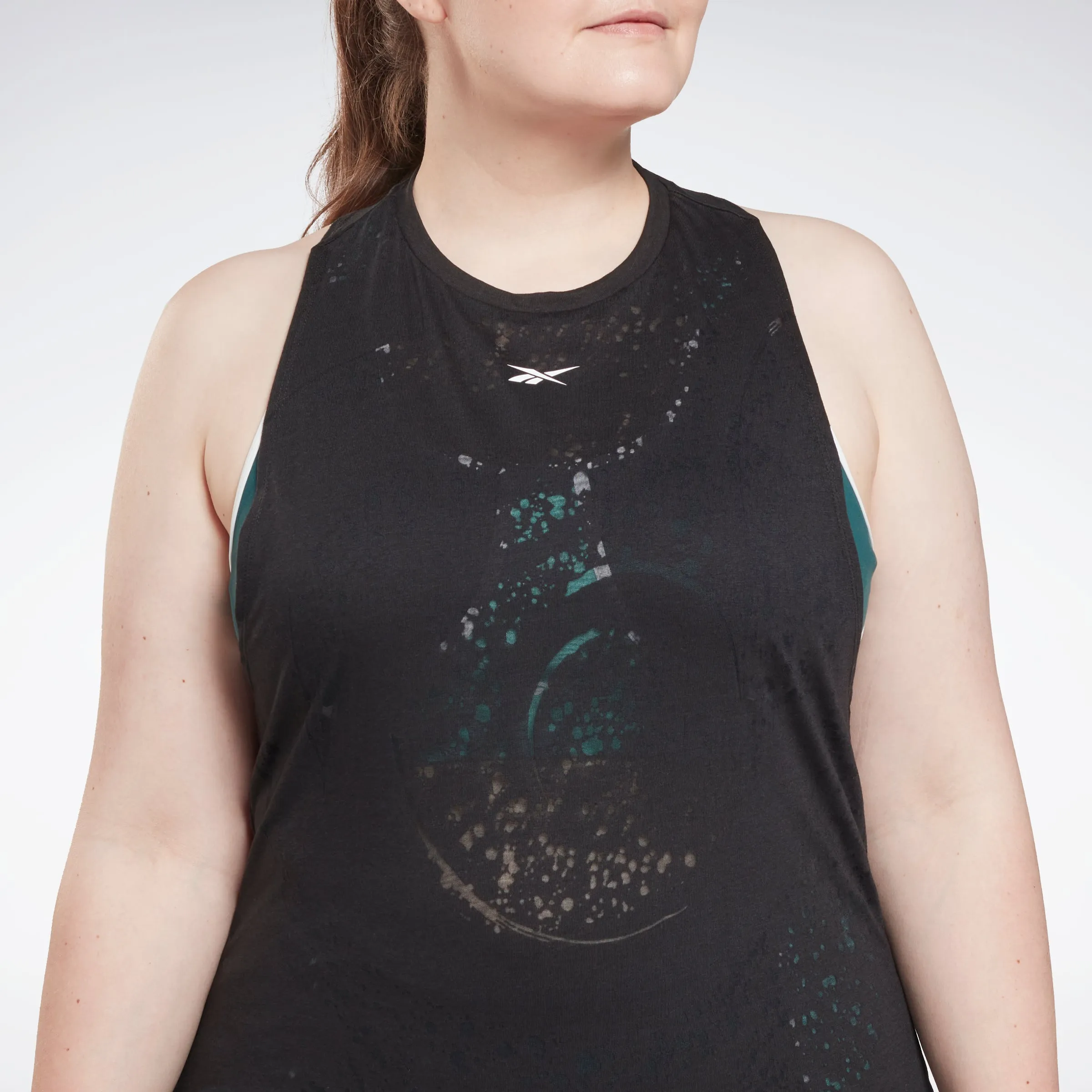 Reebok Apparel Women Burnout Tank Top (Plus Size) Black