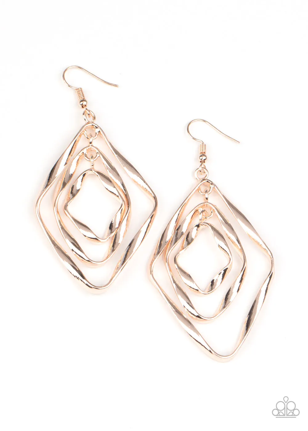 Retro Resplendence Rose Gold-Earrings