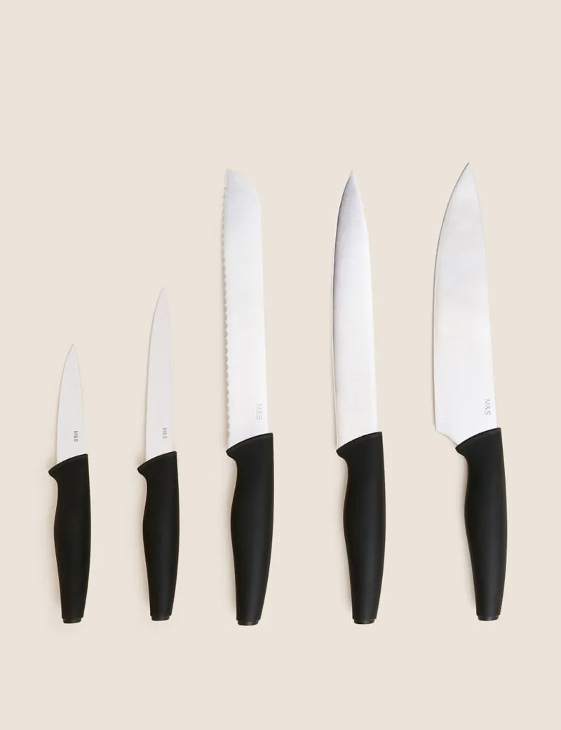 Set of 5 Soft Grip Knives