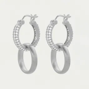 Signature Pave Huggie Hoops