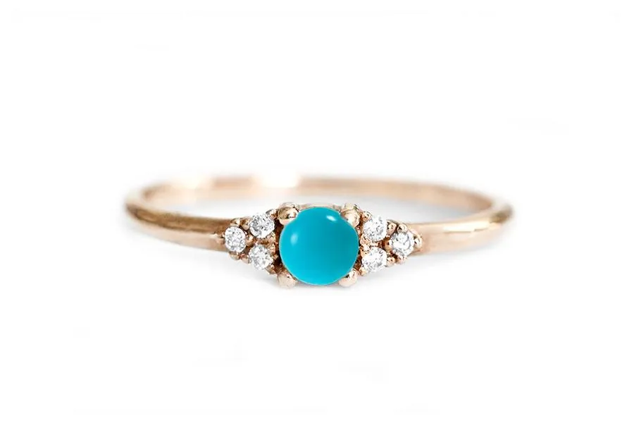 Sora Turquoise   Diamond Ring