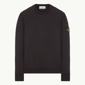 Sweatshirt Patch Crew Terry - Black 2980