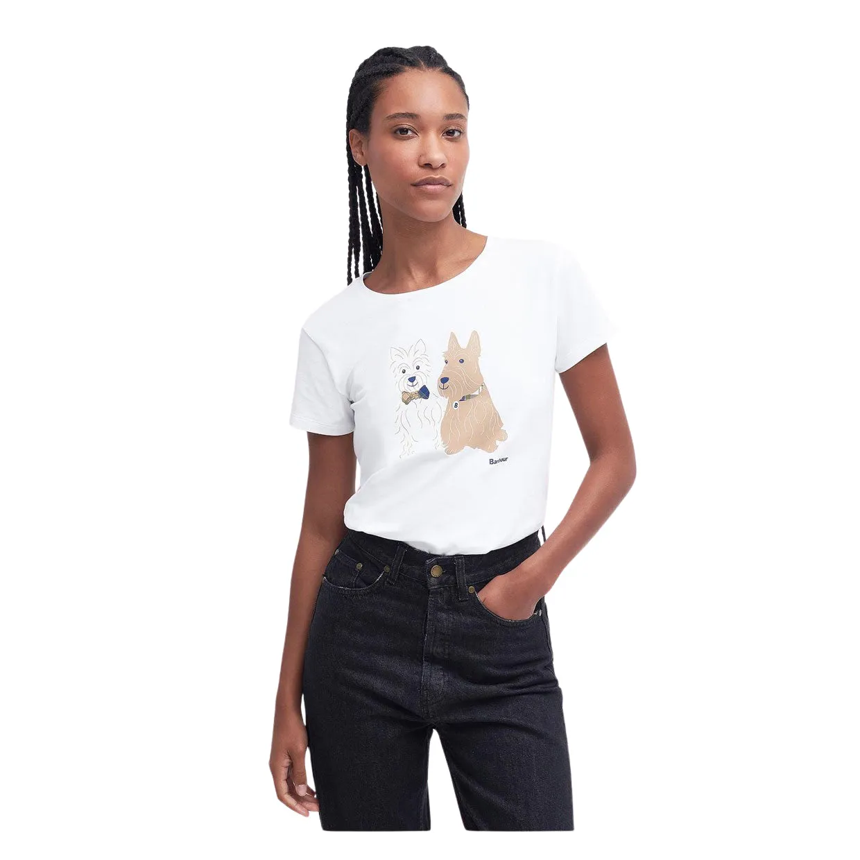 T-shirt Donna Barbour Highlands Bianco