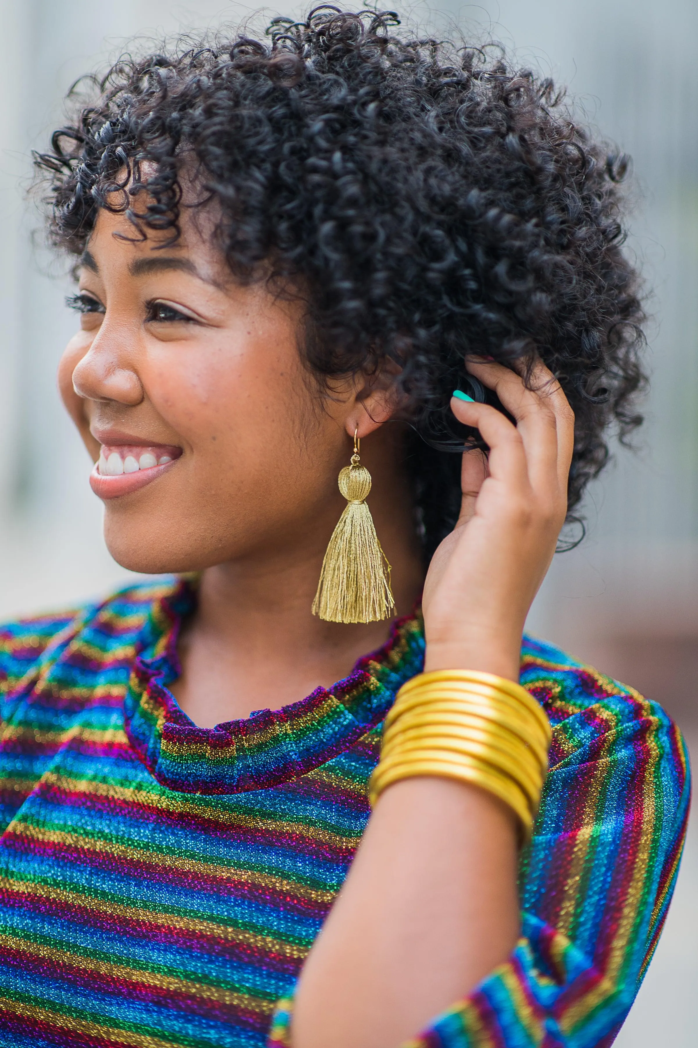 The St. Margaret Tassel Earring in Gold