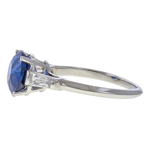 Tiffany & Co Vintage Sapphire & Diamond Ring, 3.65ct.