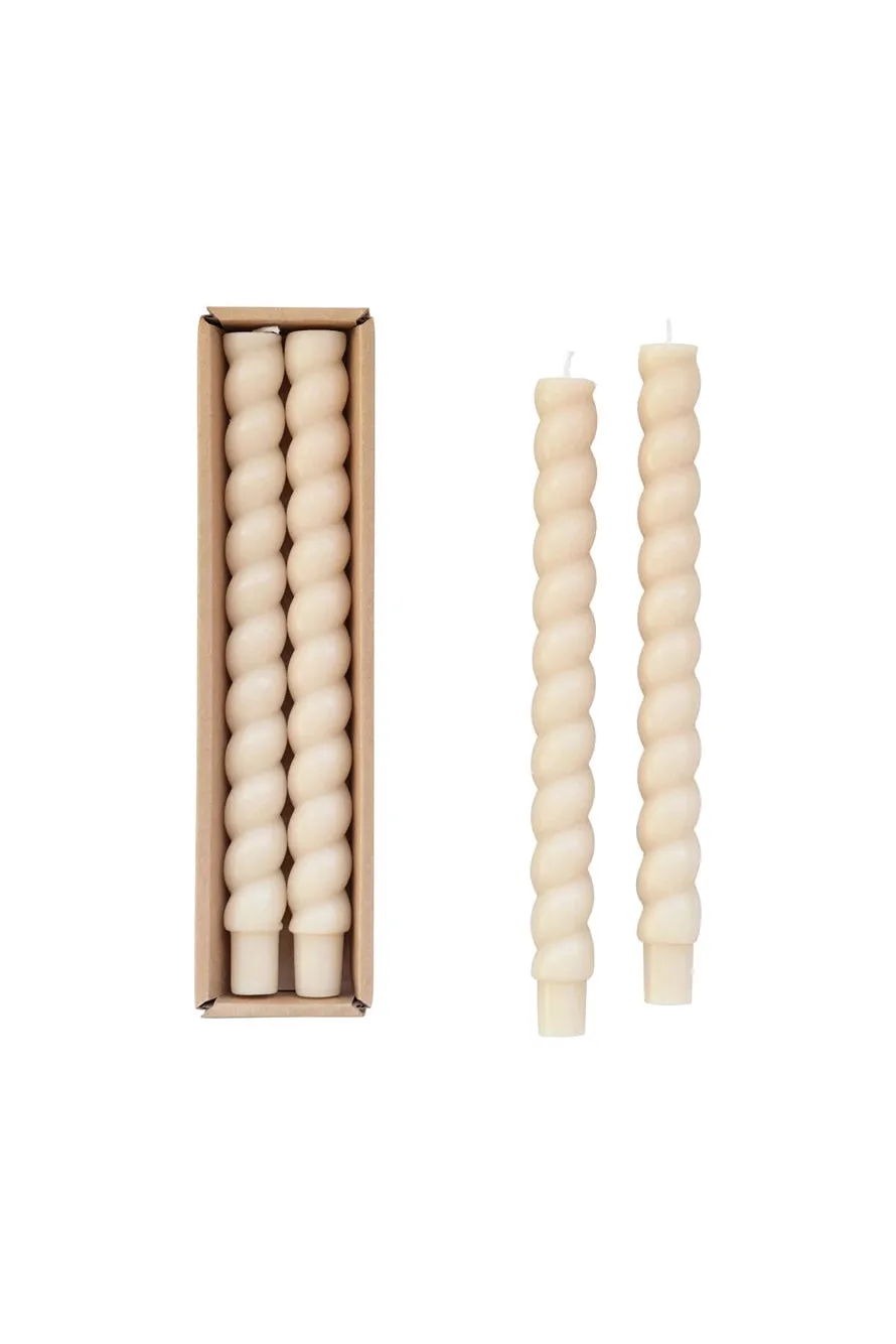 Twisted Taper Candles - Set of 2