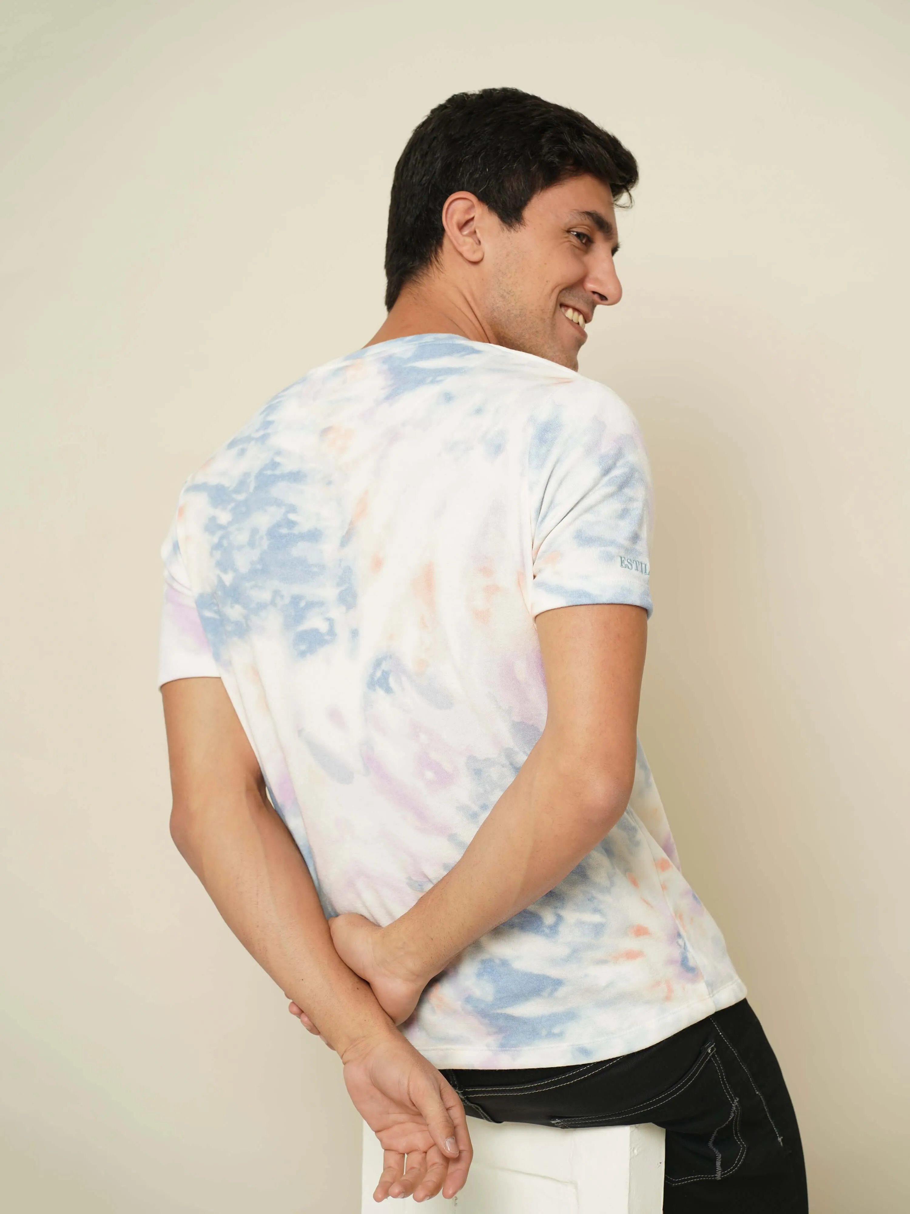 Tye & Dye Crew Neck Printed T Shirt