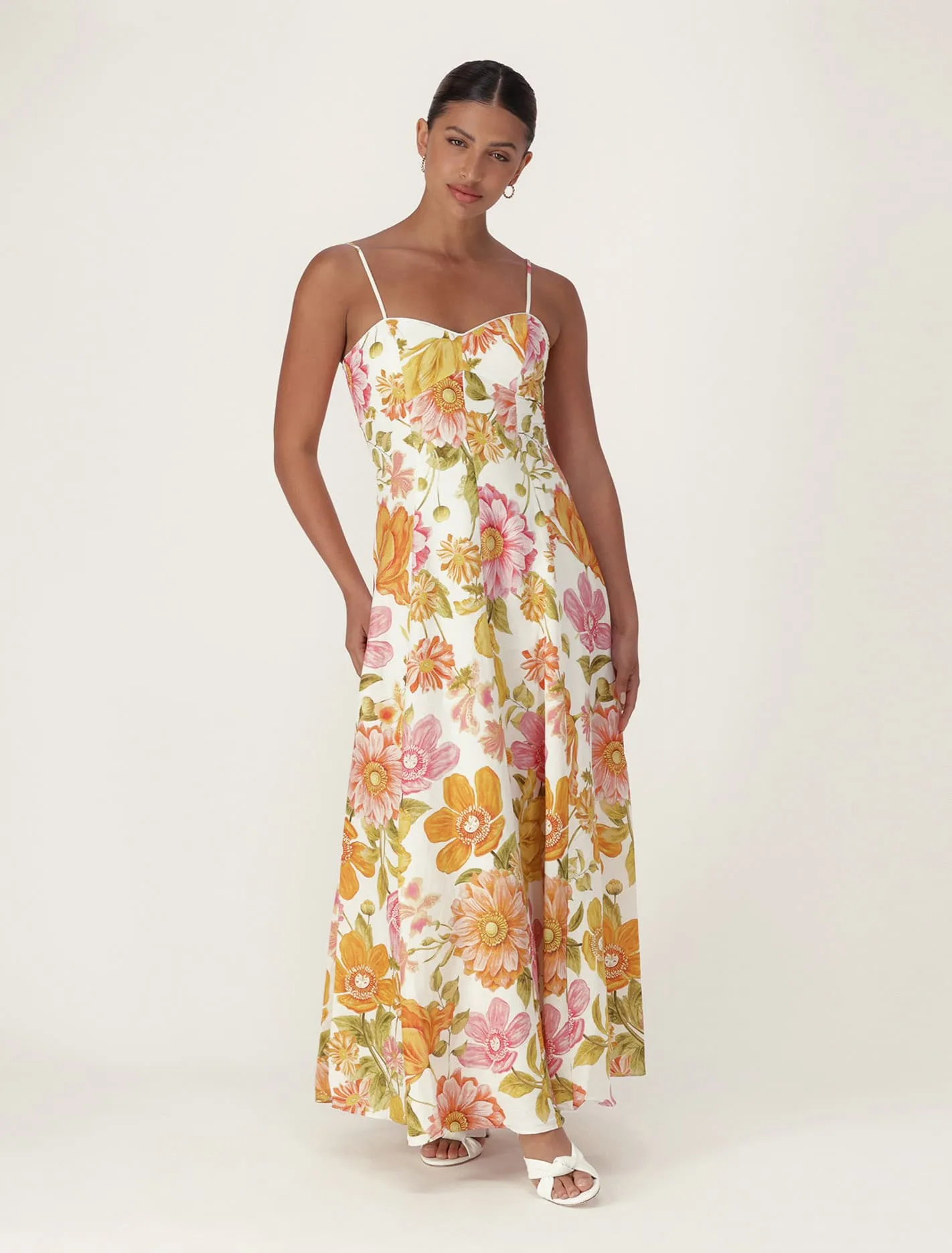 Vayda Strap Midi Sun Dress