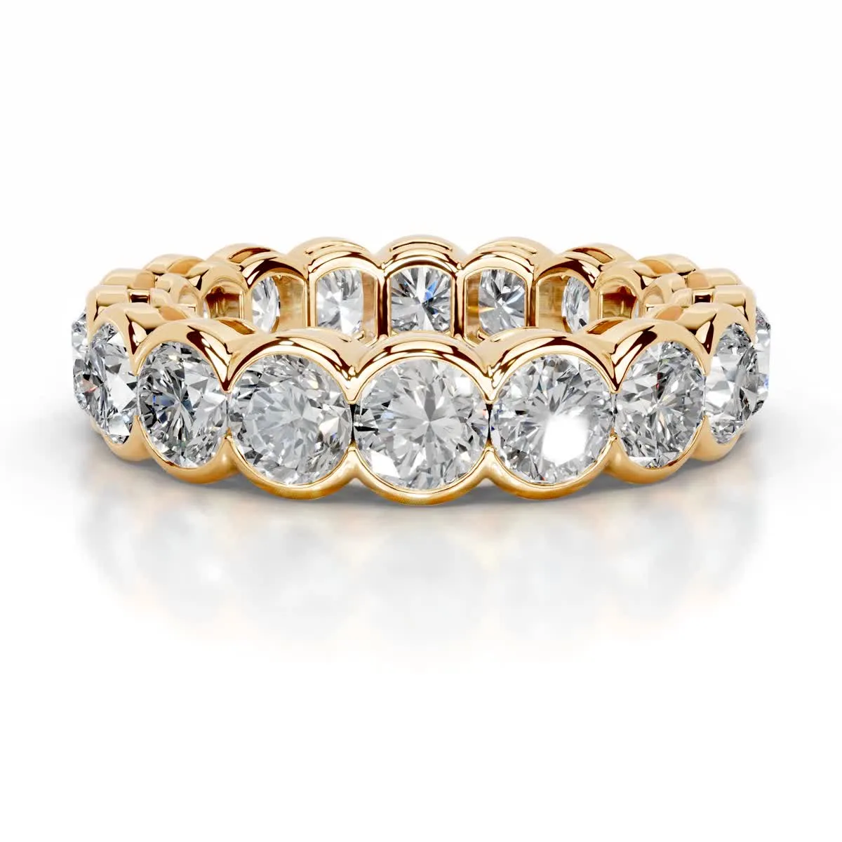 Velinda Diamond Wedding Ring   (4 Carat) -18K Yellow Gold