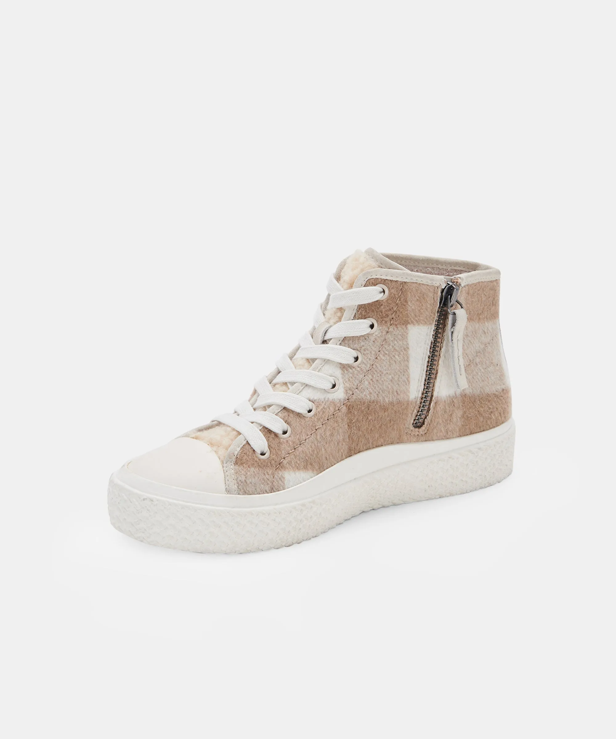 VEOLA PLUSH SNEAKERS TAN MULTI FABRIC