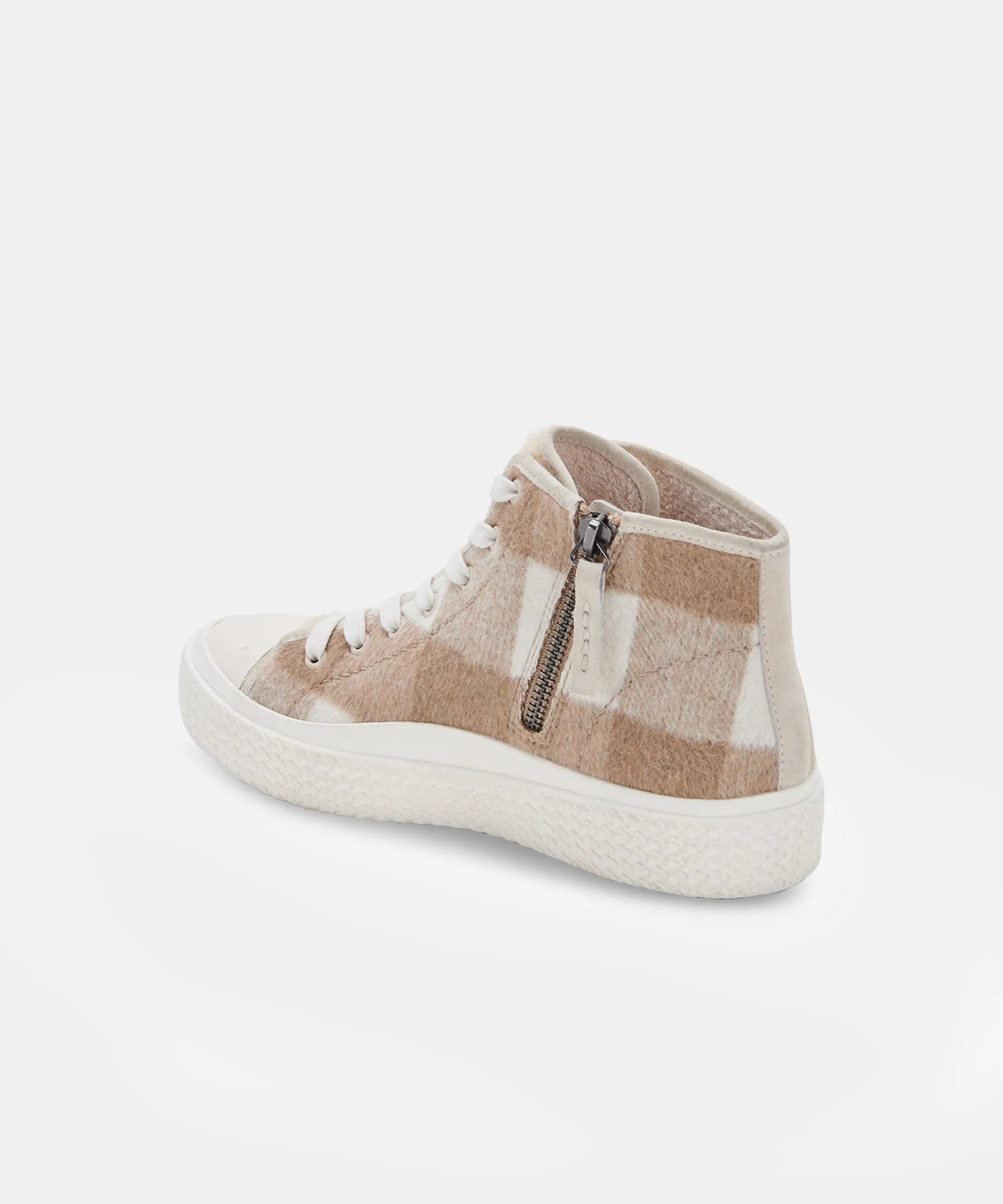 VEOLA PLUSH SNEAKERS TAN MULTI FABRIC