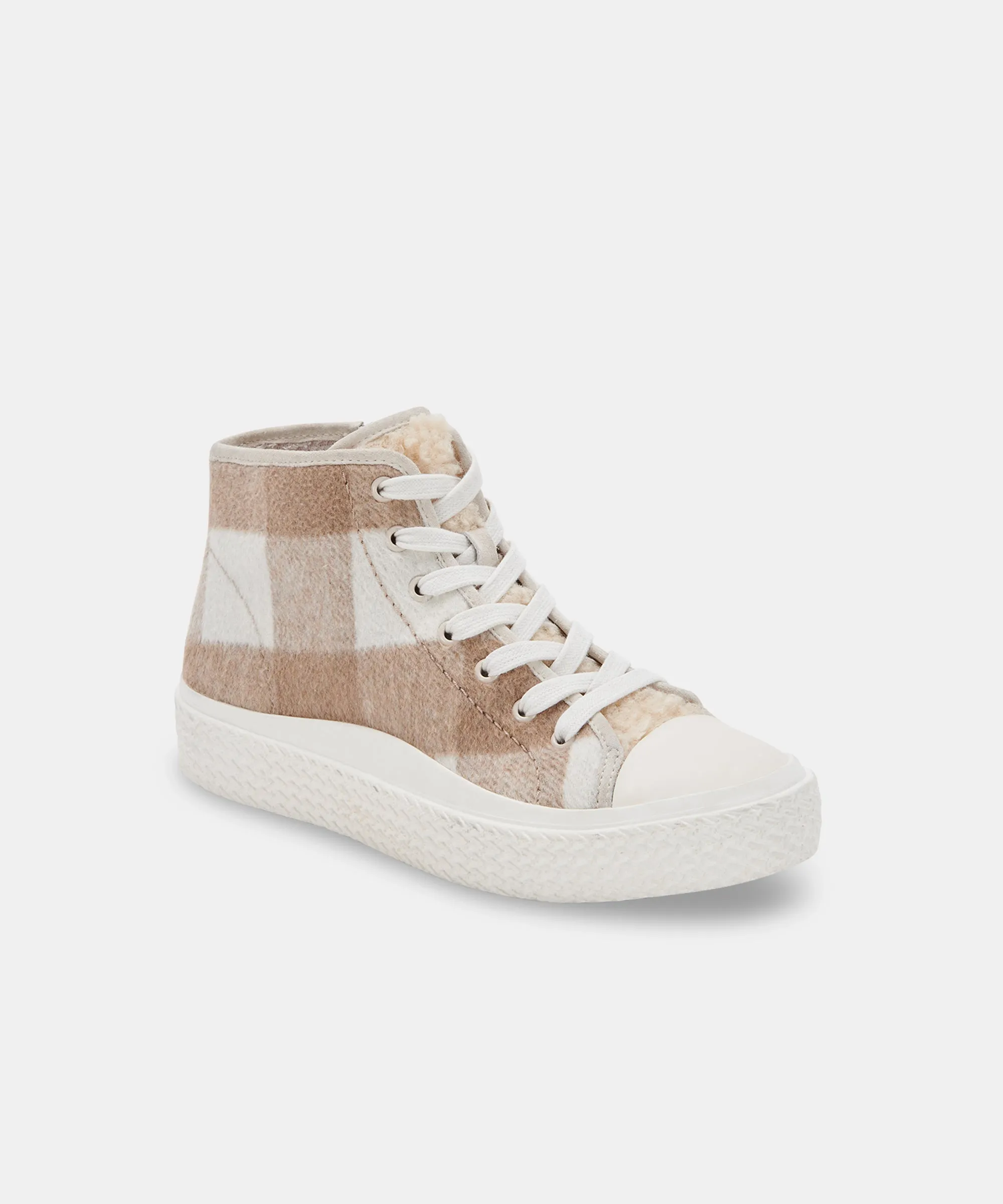 VEOLA PLUSH SNEAKERS TAN MULTI FABRIC